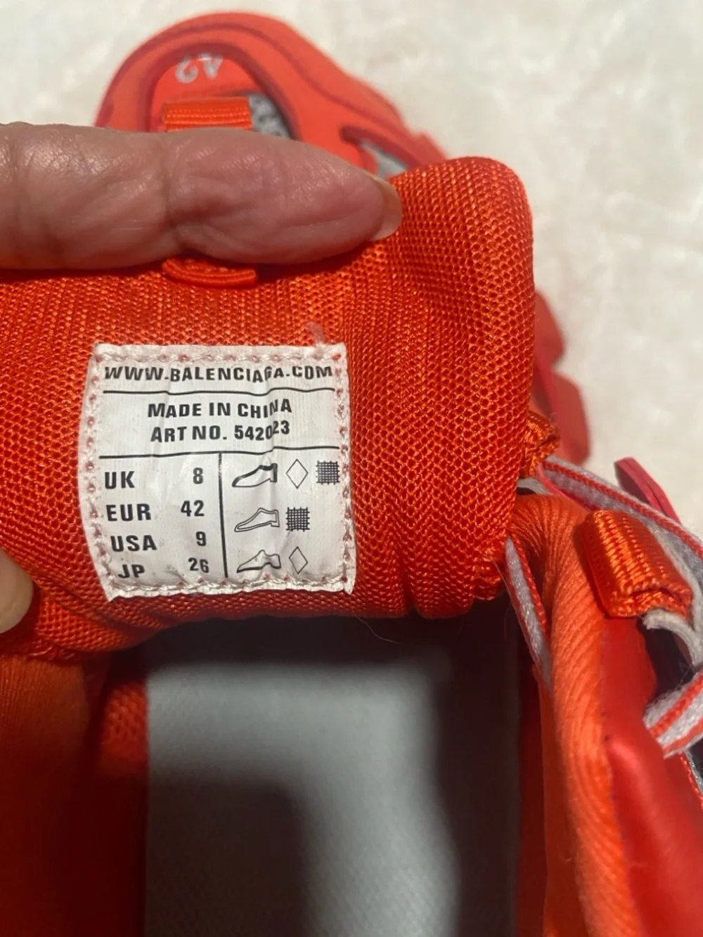 Balenciaga Orange Gray Layered Track Sneakers - Picture 10 of 16
